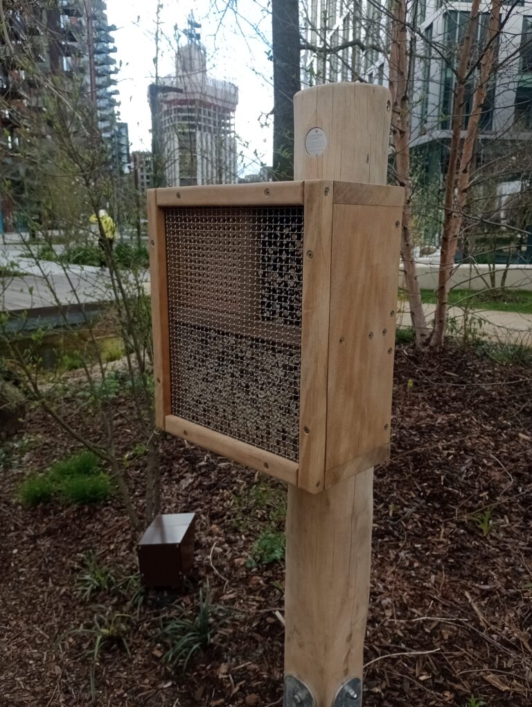bumble bee nest box at US Embassy gardens